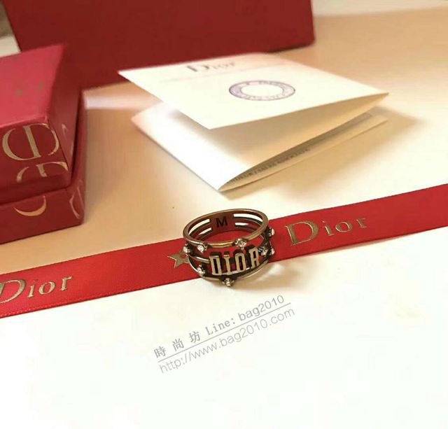 Dio飾品 早春款 迪奧字母鏤空 三層戒指  zgbq1110